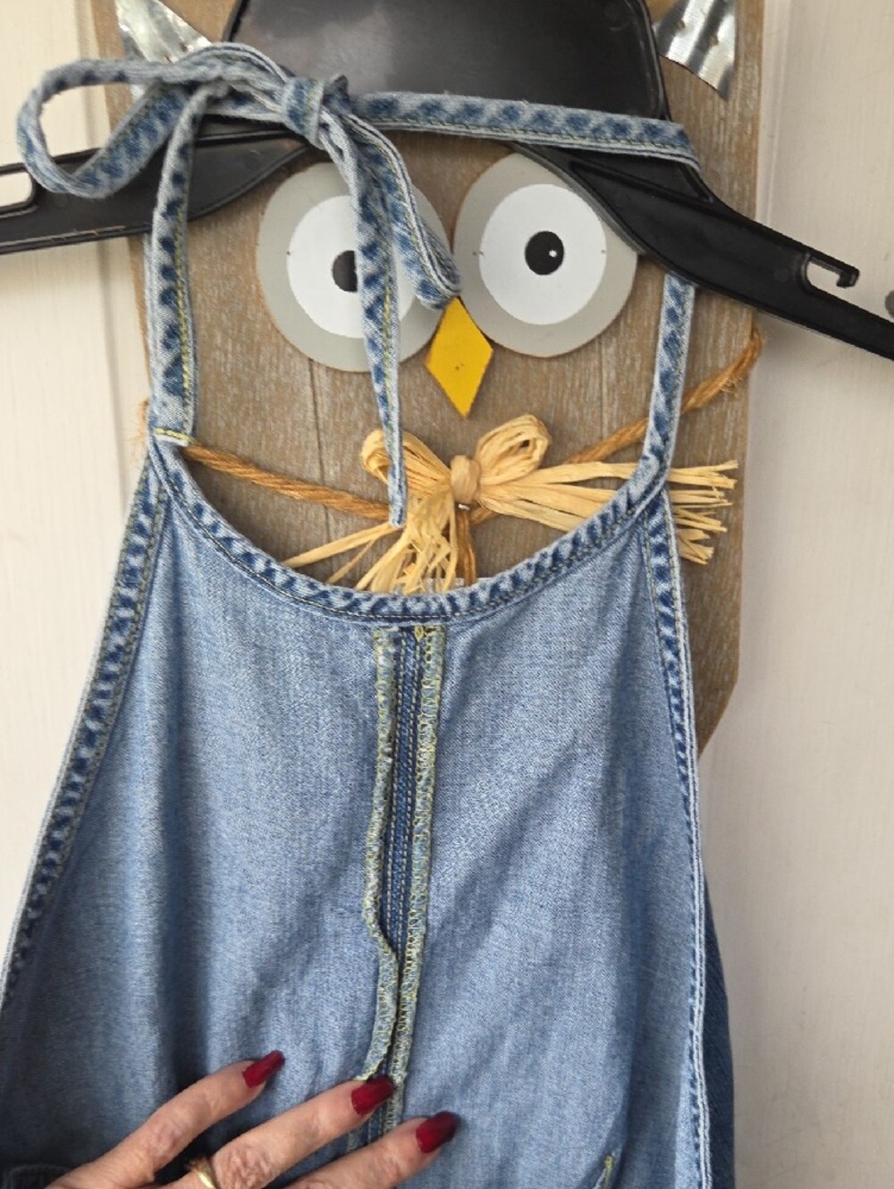 GAP Blue Denim Halter Dress Y2k - Picture 5 of 8